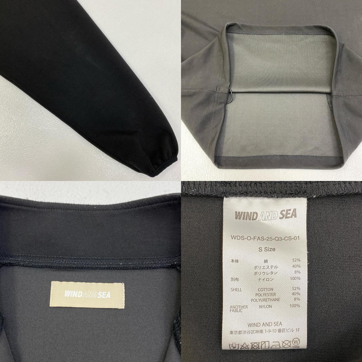 【中古】WIND AND SEA | ウィンダンシーウインダンシー ES_Tech Cardbord Half Zip Shirt スウェット wds-o-fas-25-q3-cs-01 ブラック サイズ:S【加古川店】