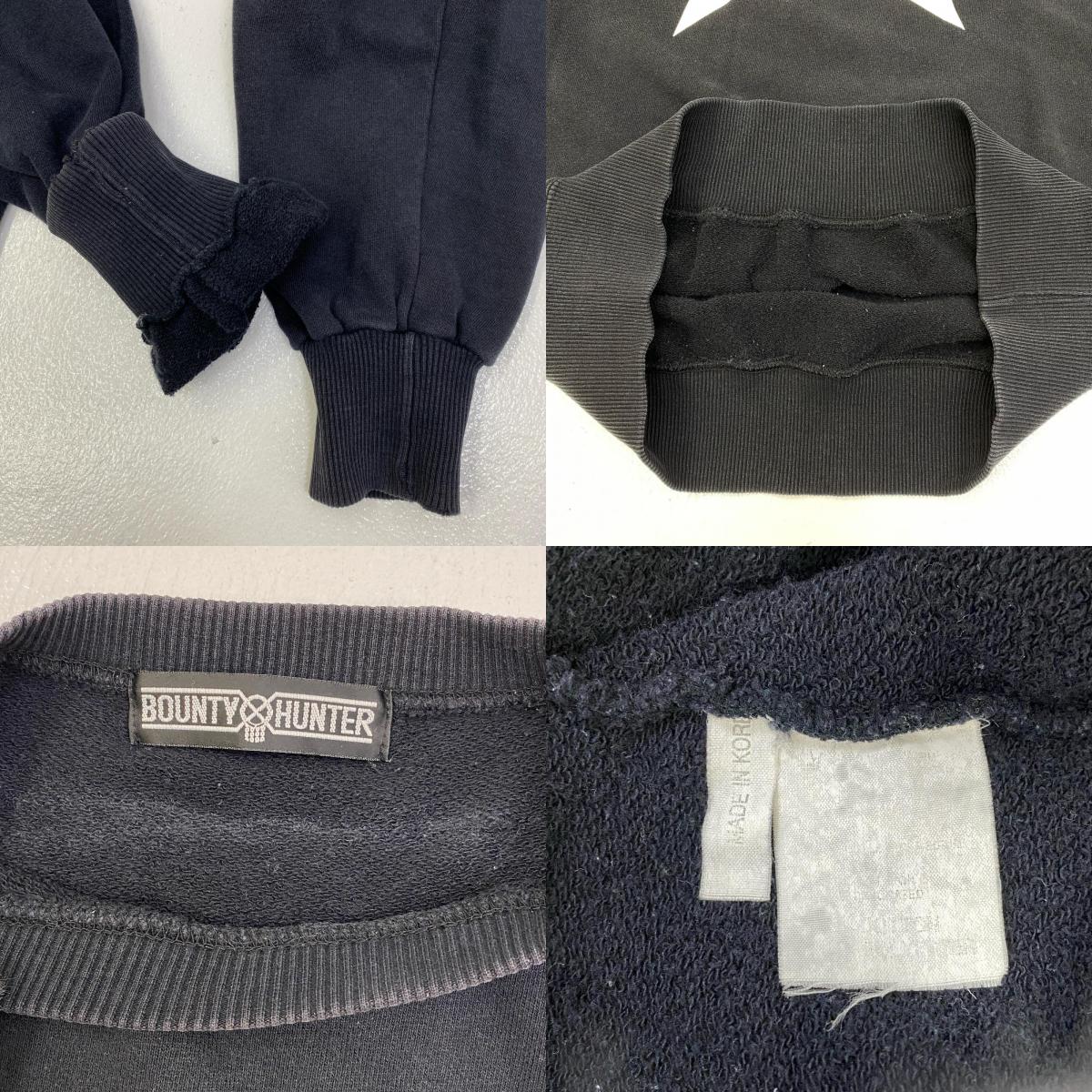 【中古】BOUNTY HUNTER | バウンティーハンター STAR LOGO CREW NECK SWEAT 初期 スウェット ブラック【加古川店】