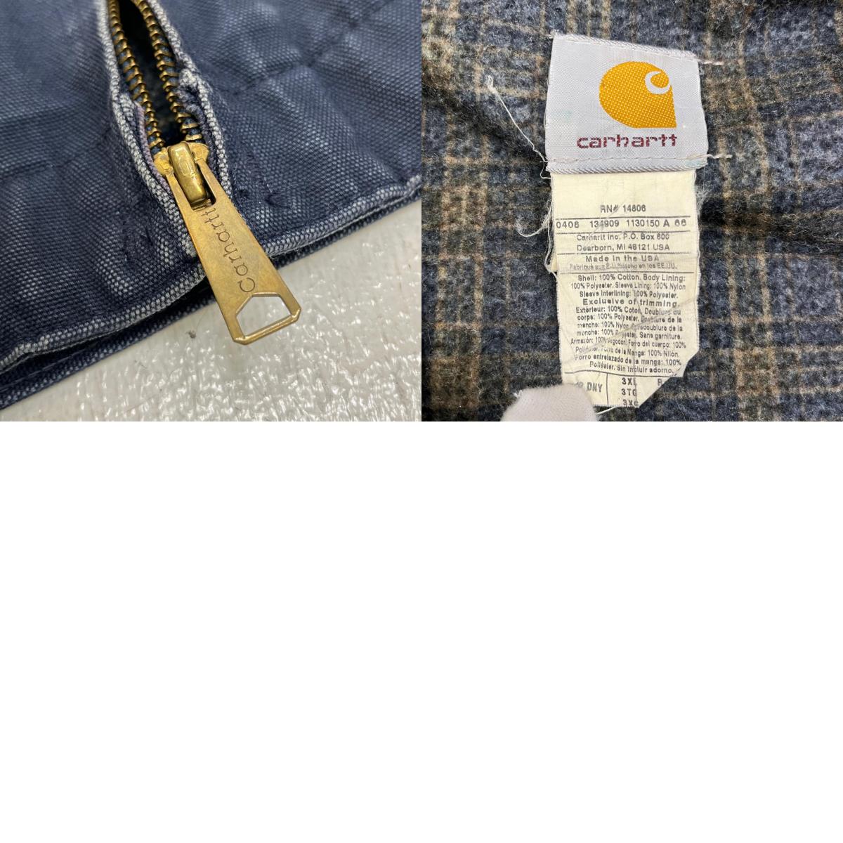 【中古】Carhartt | カーハート Detroit Jacket:企業ロゴ その他アウター ネイビー サイズ:XXXL【加古川店】