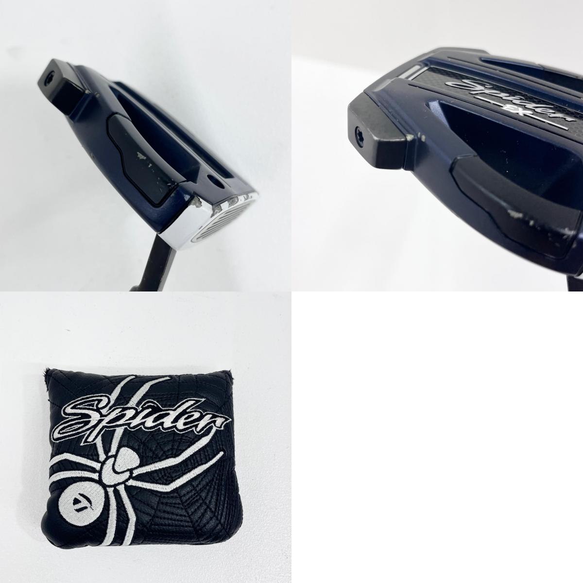 【ゴルフ用品】 TaylorMade | テーラーメイド シャフト長(in):約ソールトップからグリップエンドまで約34inch Taylormade Spider EX(2021) 約34インチ グリップ劣化 ヘッドカバー付【加古川店】