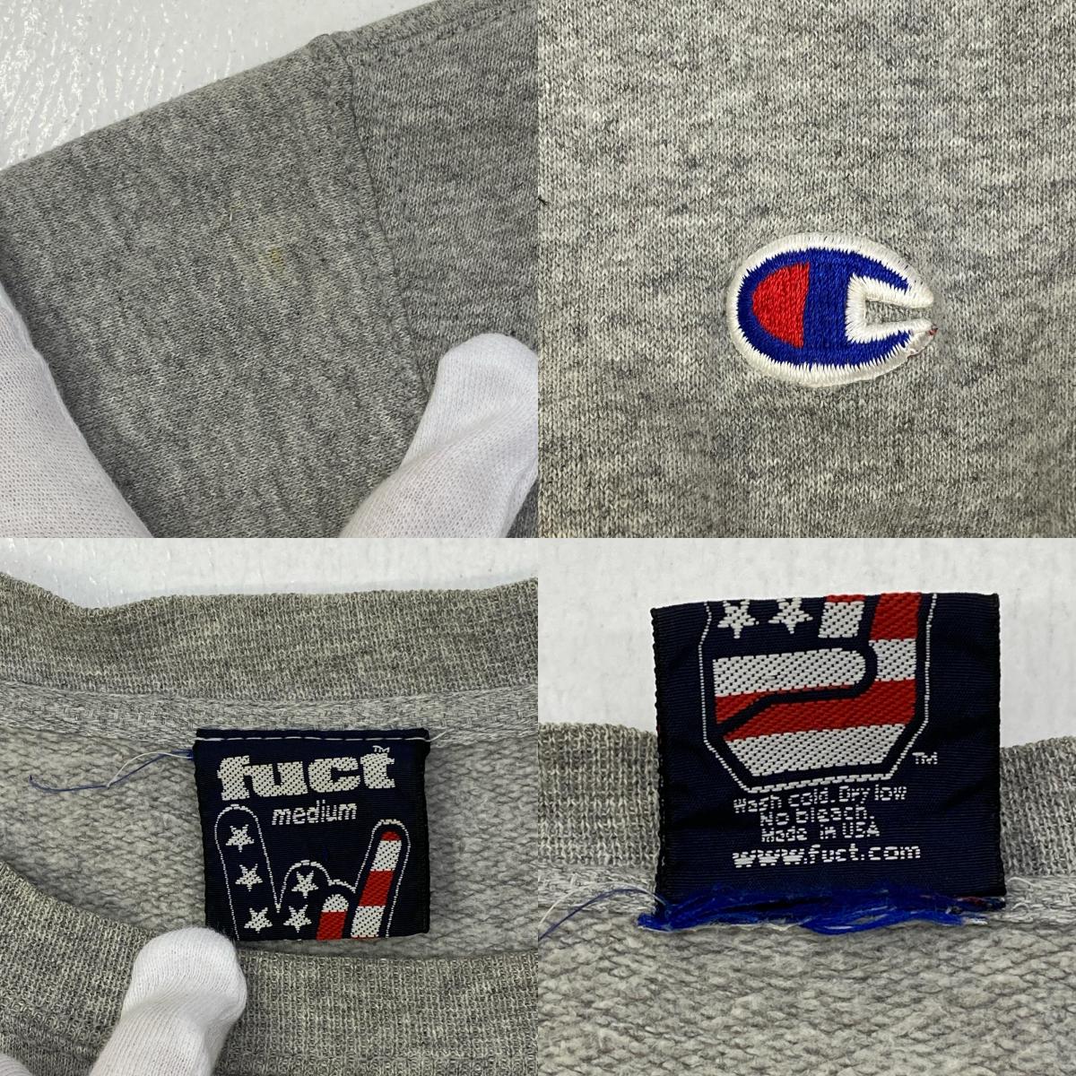 【中古】fuct | ファクト x LUCIFER WONG SWEAT スウェット グレー サイズ:M【加古川店】