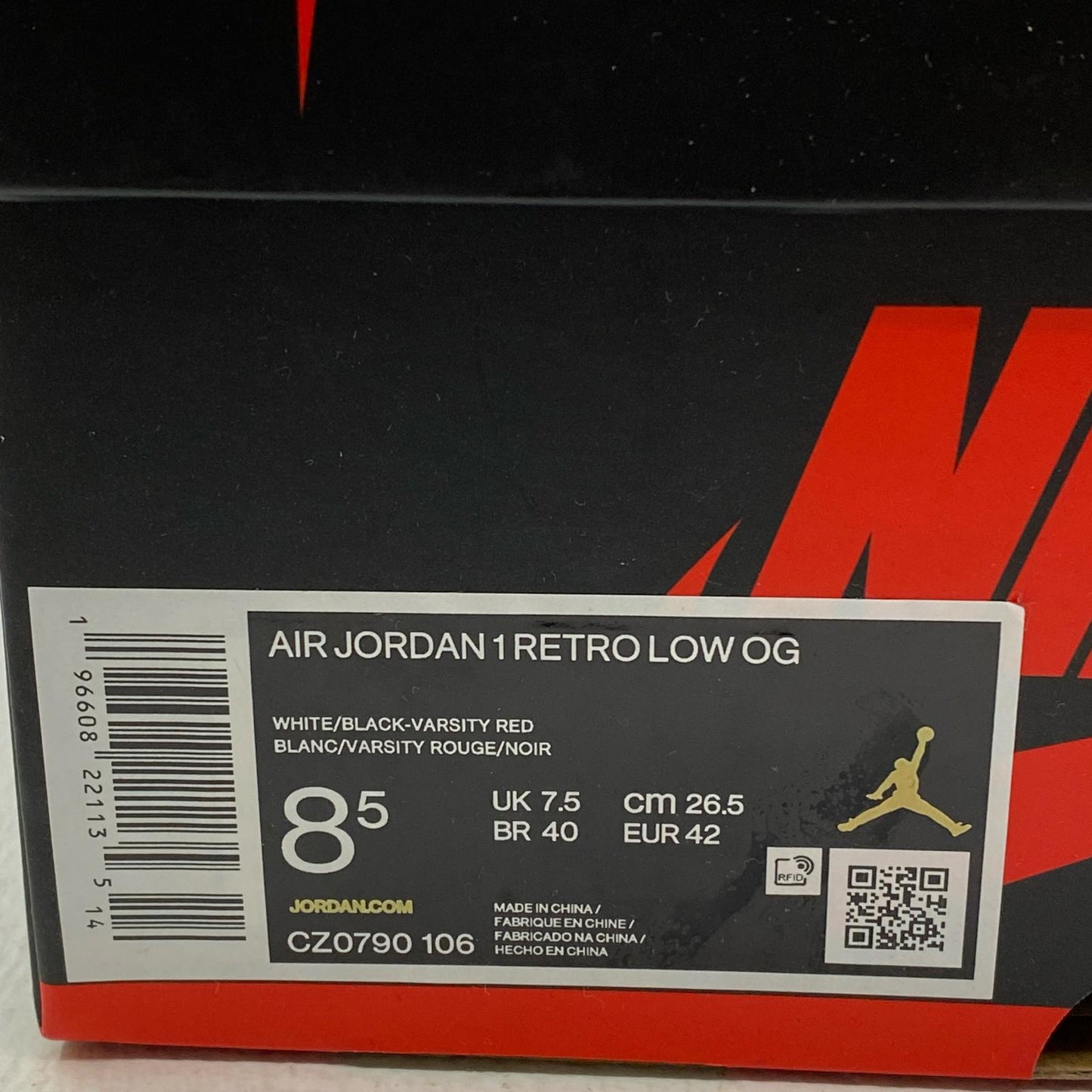 【中古】NIKE | ナイキ Air Jordan 1 Retro Low OG スニーカー CZ0790-106 レッド【加古川店】