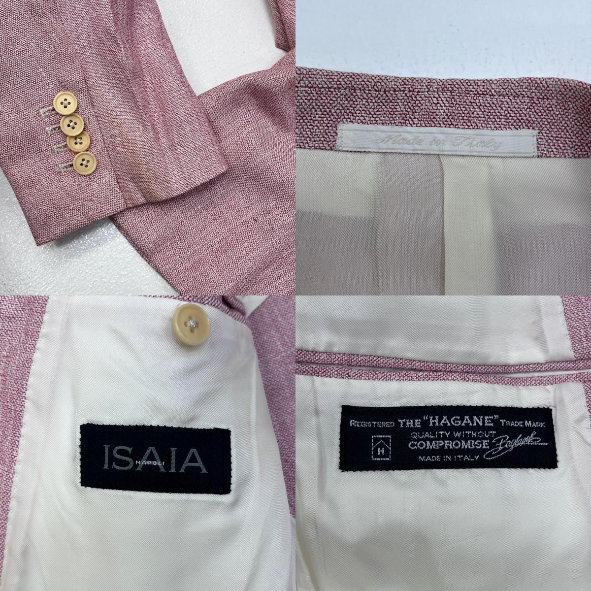 【中古】ISAIA | イザイア cotton tailored jacket テーラードジャケット ピンク サイズ:50【加古川店】