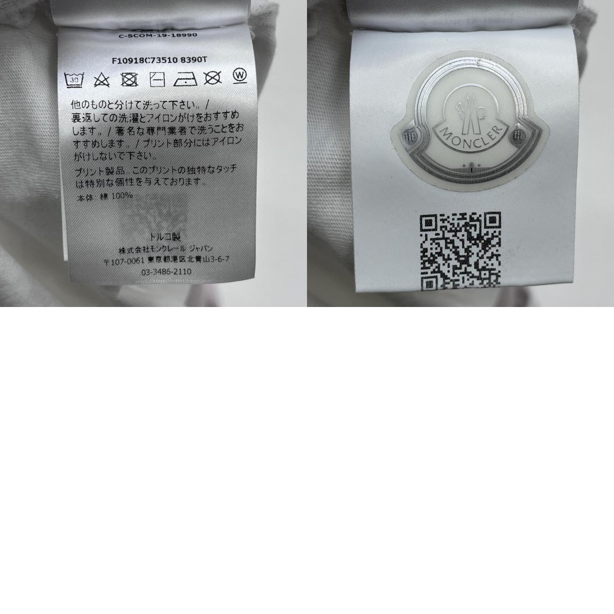 【中古】MONCLER | モンクレール MAGLIA T-SHIRT 国内正規品 半袖Tシャツ F10918C73510 ホワイト サイズ:M【加古川店】