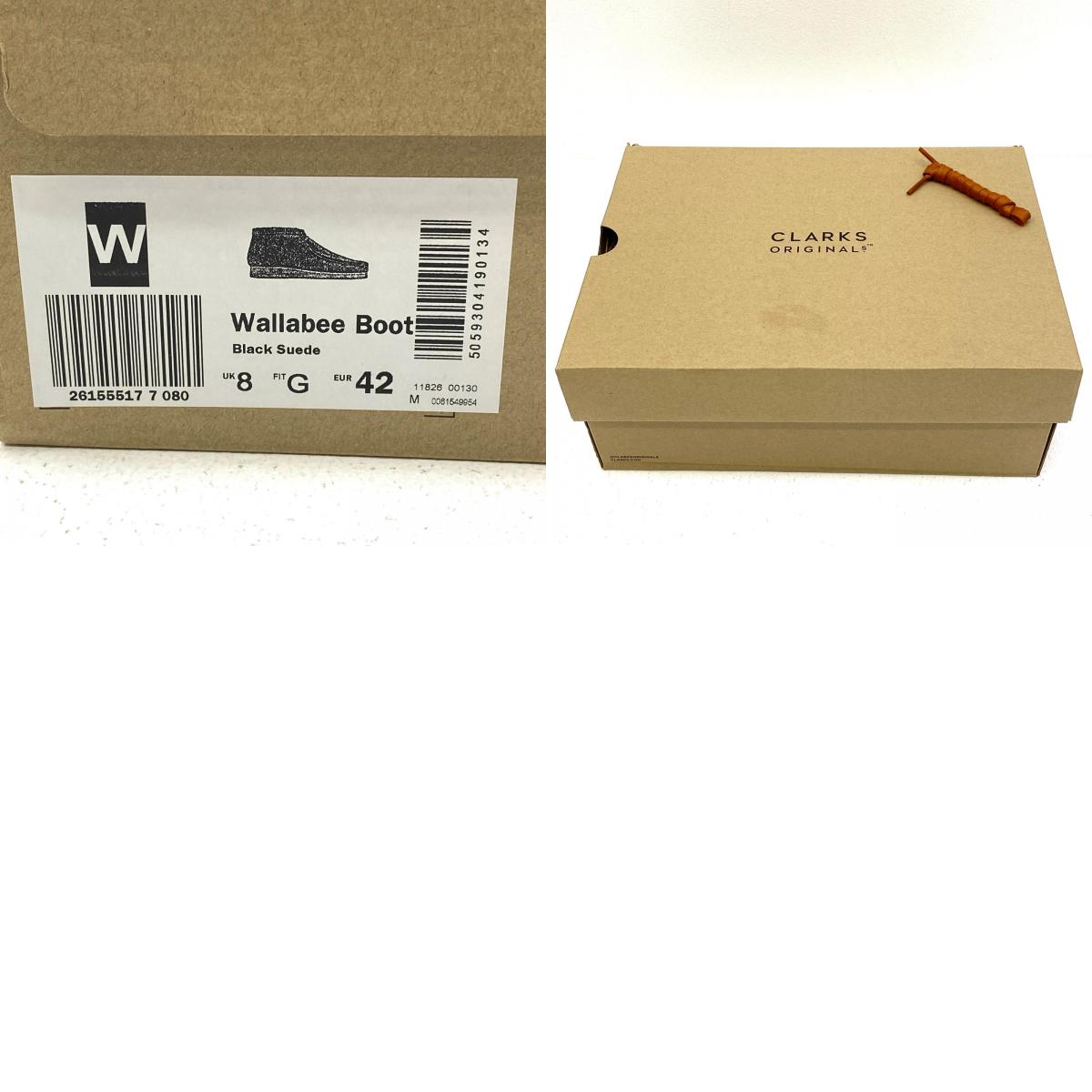 【中古】Clarks | クラークス WALLABEE BOOT ブーツ 261555177080 ブラック 26.5cm【加古川店】