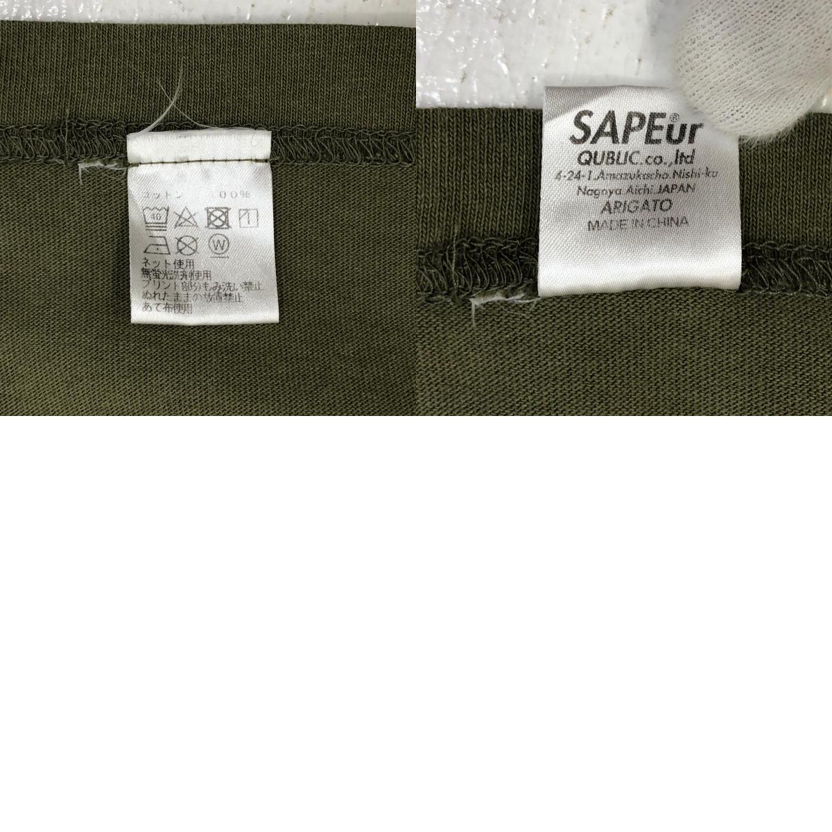 【中古】SAPEur | サプール RED PaisleyHead S/S TEE 半袖Tシャツ カーキ サイズ:XL【加古川店】