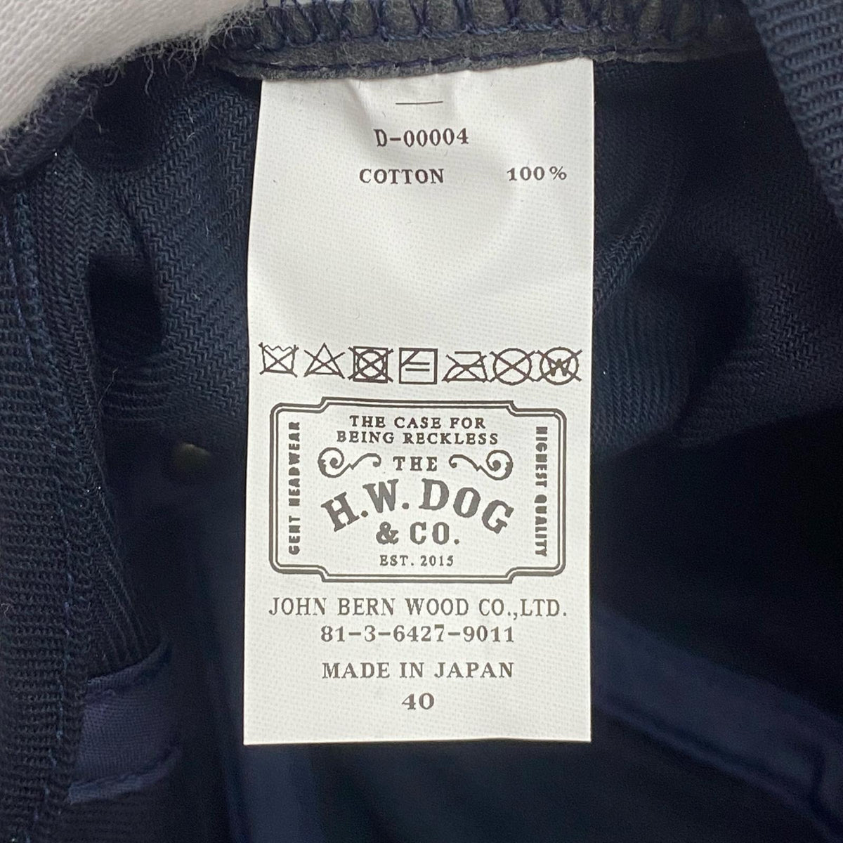 The H.W.DOG&Co. | ザエイチダブリュードッグアンドコー truker cap キャップ ネイビー サイズ:40【加古川店】