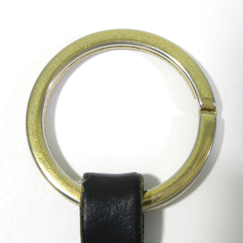 BVLGARI | ブルガリ BVLGARI・BVLGARI ブルガリ・ブルガリ メタル レザー キーリング ブラック×ゴールド系【三重本店】