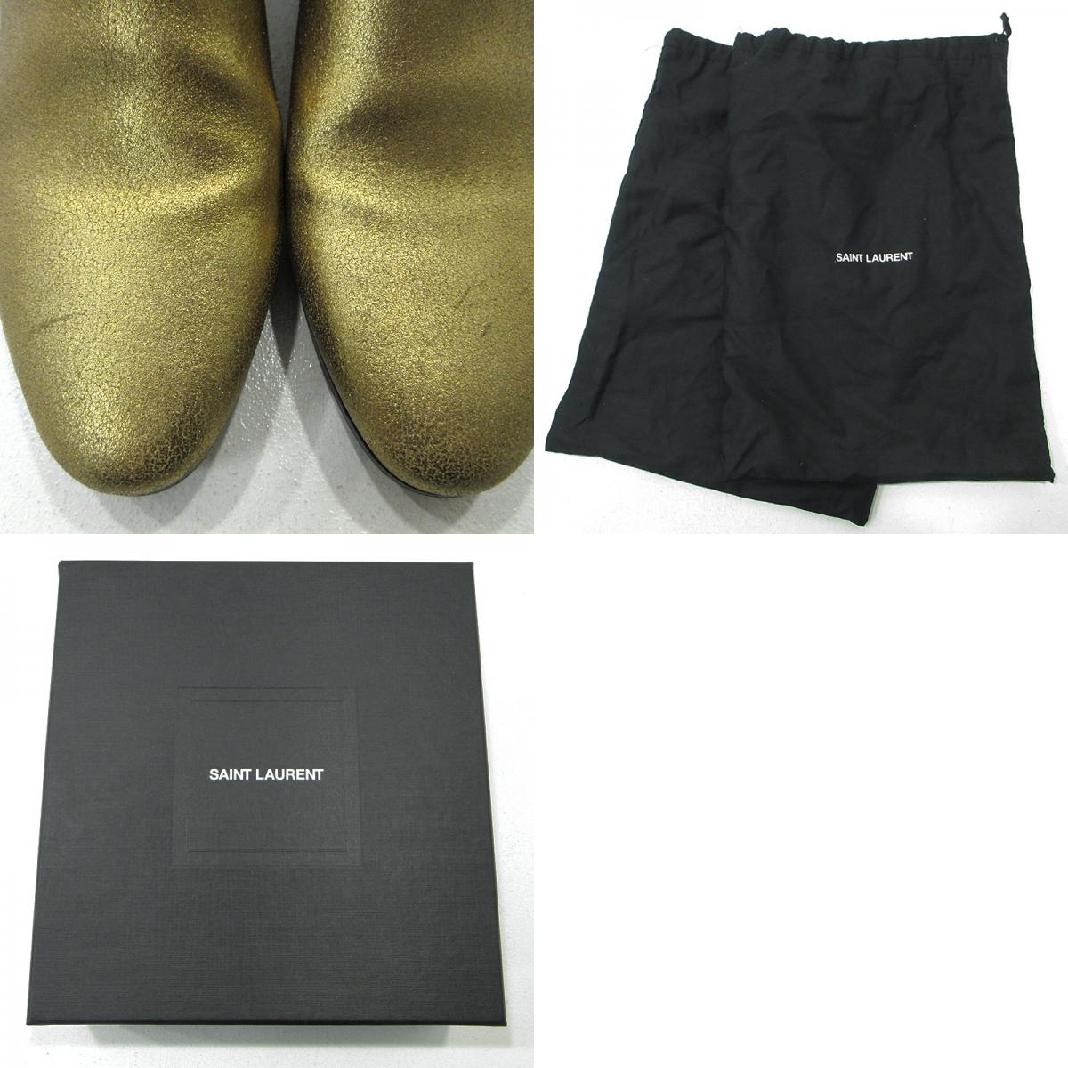 SAINT LAURENT | サンローラン ブーツ 316237 ゴールド 21cm【三重本店】
