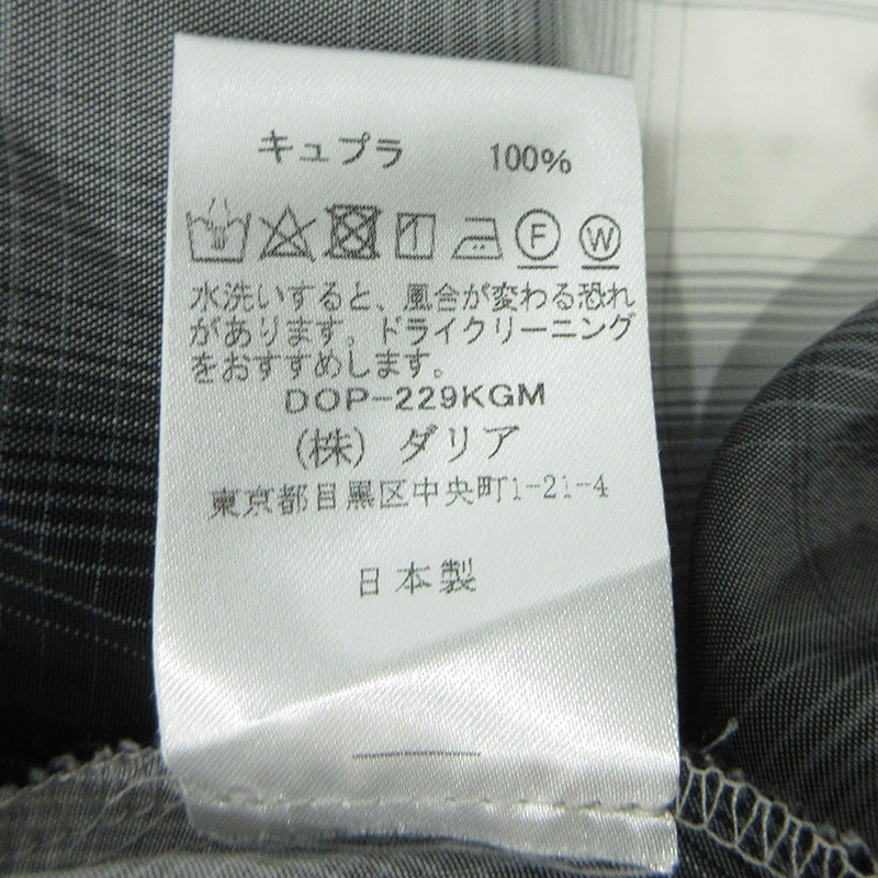 オンブレチェックシャツワンピース ワンピース ブラック【三重本店】