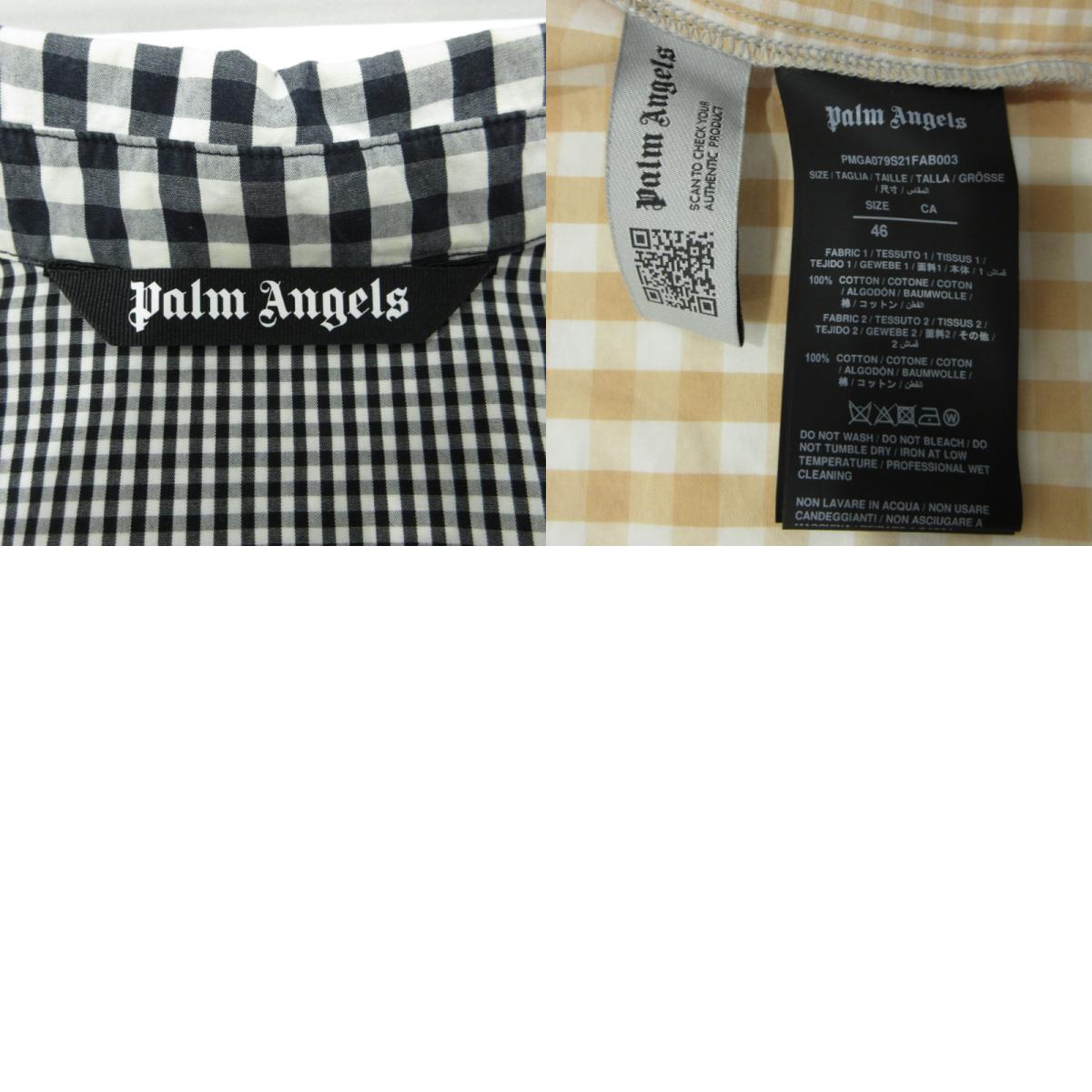 Palm Angels | パームエンジェルス チェックシャツ 長袖シャツ PMGA079S21FAB003 ブラック サイズ:46【三重本店】