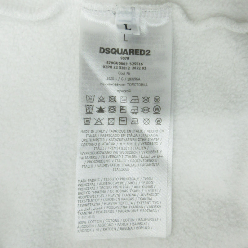 DSQUARED2 | ディースクエアード ICON HOODED SWEATSHIRT プルオーバーパーカー パーカー S79GU0003 ホワイト サイズ:S【三重本店】