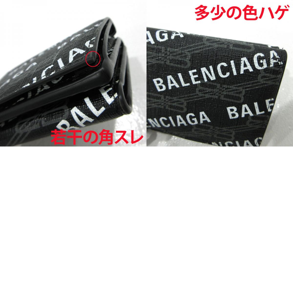 BALENCIAGA | バレンシアガ BBロゴ コンパクトウォレット 三つ折り財布 594312 ブラック【三重本店】
