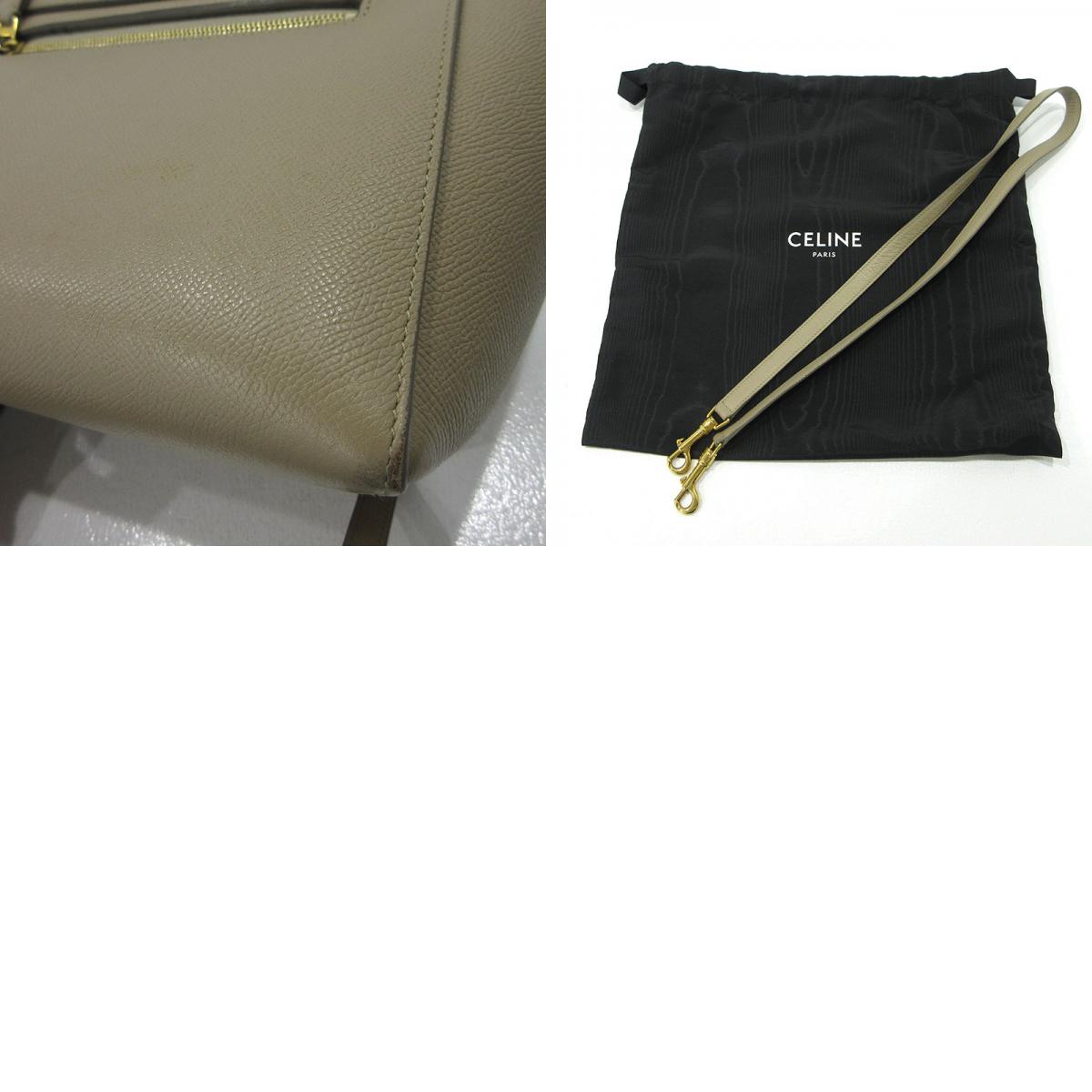 CELINE | セリーヌ ベルトバッグ マイクロ 2way ショルダーバッグ ハンドバッグ 189153 ベージュ【三重本店】