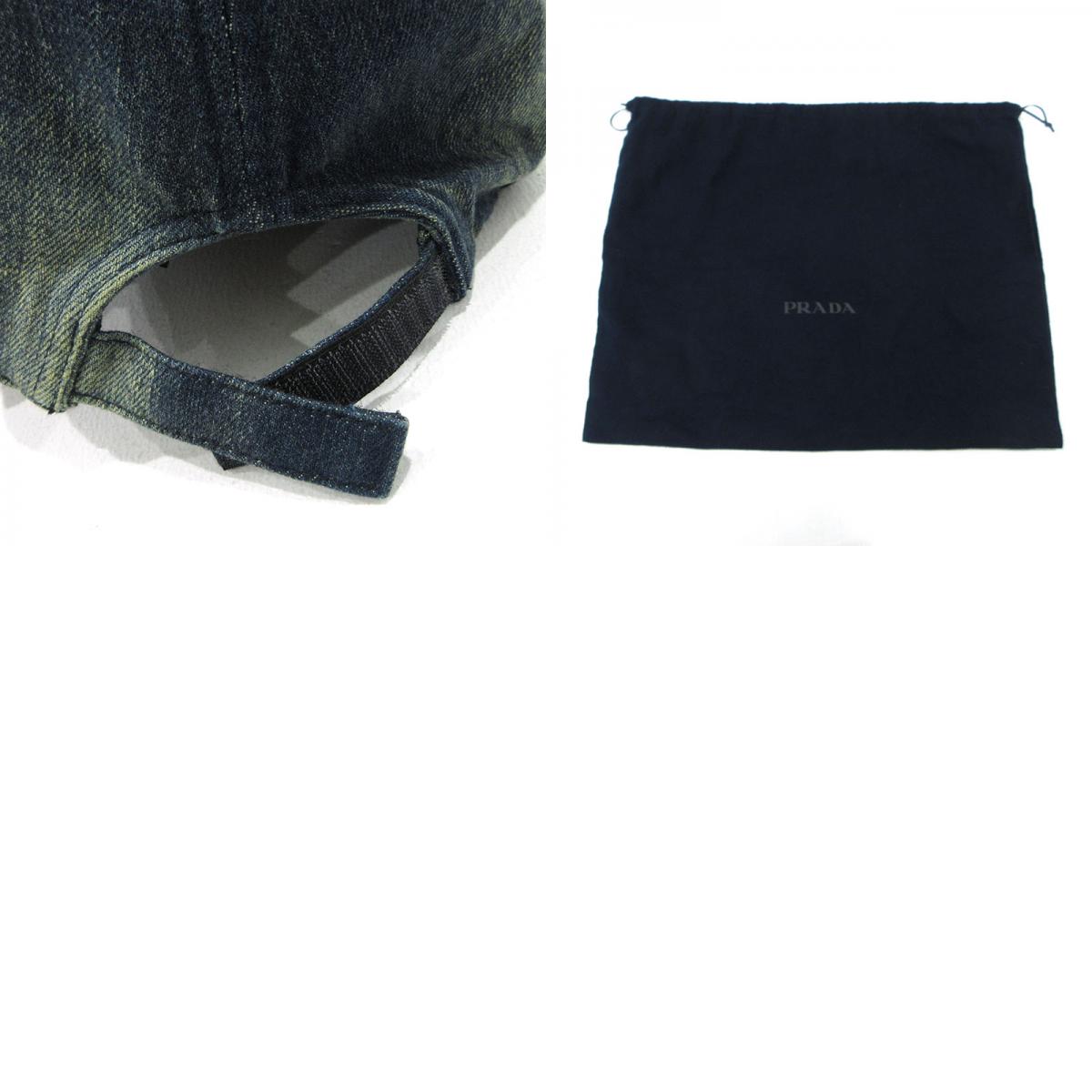 PRADA | プラダ デニム ベースボールキャップ キャップ 2HC274 ブルー サイズ:XL【三重本店】