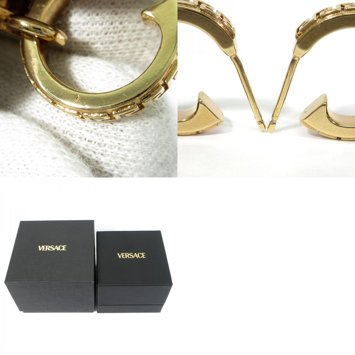 VERSACE | ヴェルサーチ メデューサ グレカ サークル ピアス ピアス ゴールド系【三重本店】