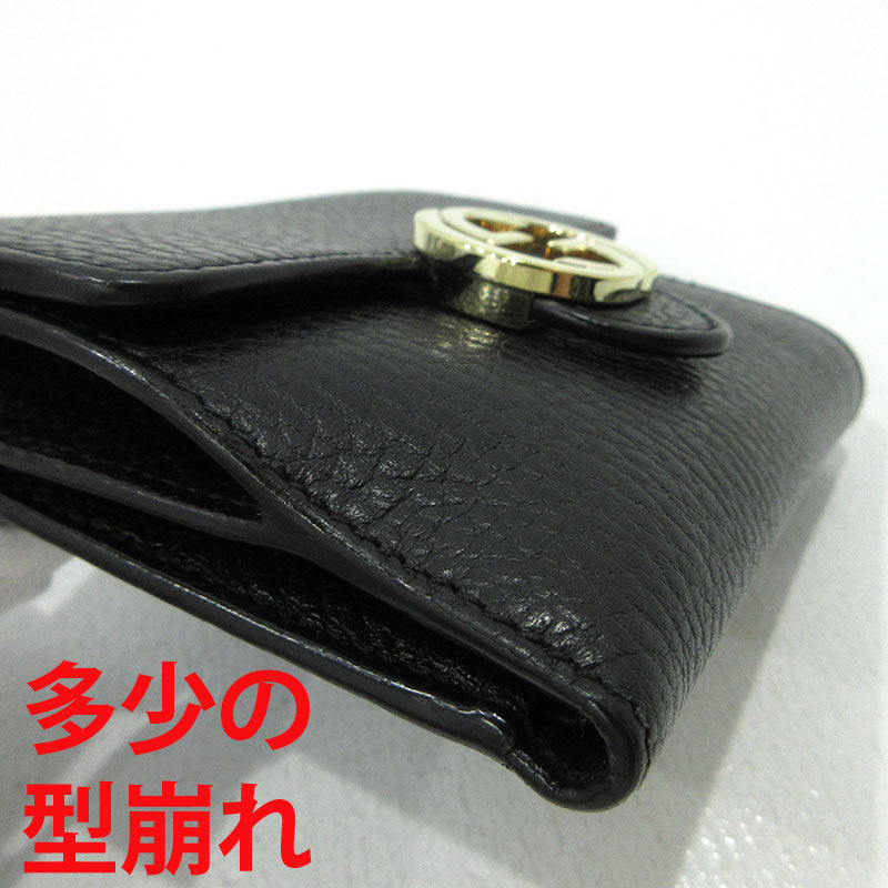 GUCCI | グッチ インターロッキングG 二つ折り財布 598167 ブラック【三重本店】