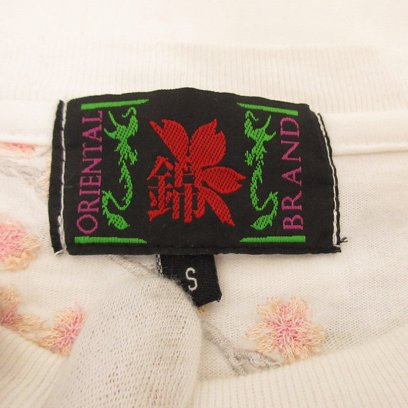 【中古】錦 | ニシキ 綾波レイ 流水桜 長袖Tシャツ EV39480 ホワイト サイズ:S