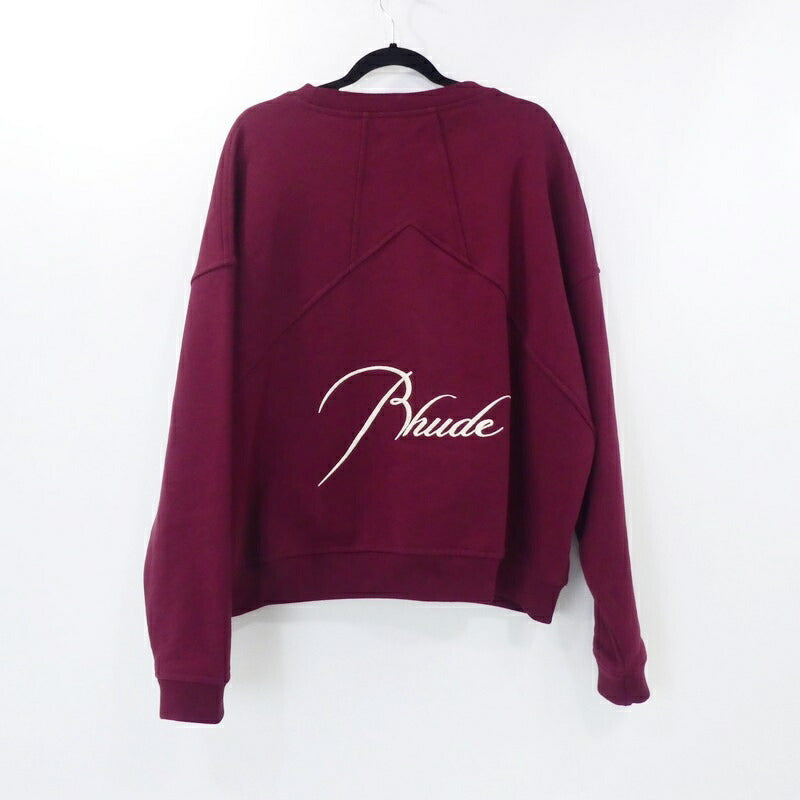 【中古】RHUDE | ルード QUARTER ZIP SWEAT スウェット ボルドー/バーガンディー サイズ:S