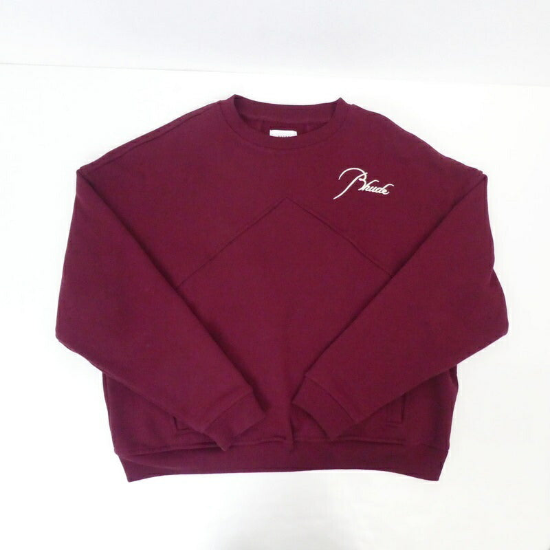 【中古】RHUDE | ルード QUARTER ZIP SWEAT スウェット ボルドー/バーガンディー サイズ:S