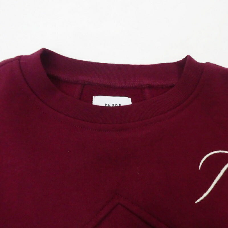 【中古】RHUDE | ルード QUARTER ZIP SWEAT スウェット ボルドー/バーガンディー サイズ:S