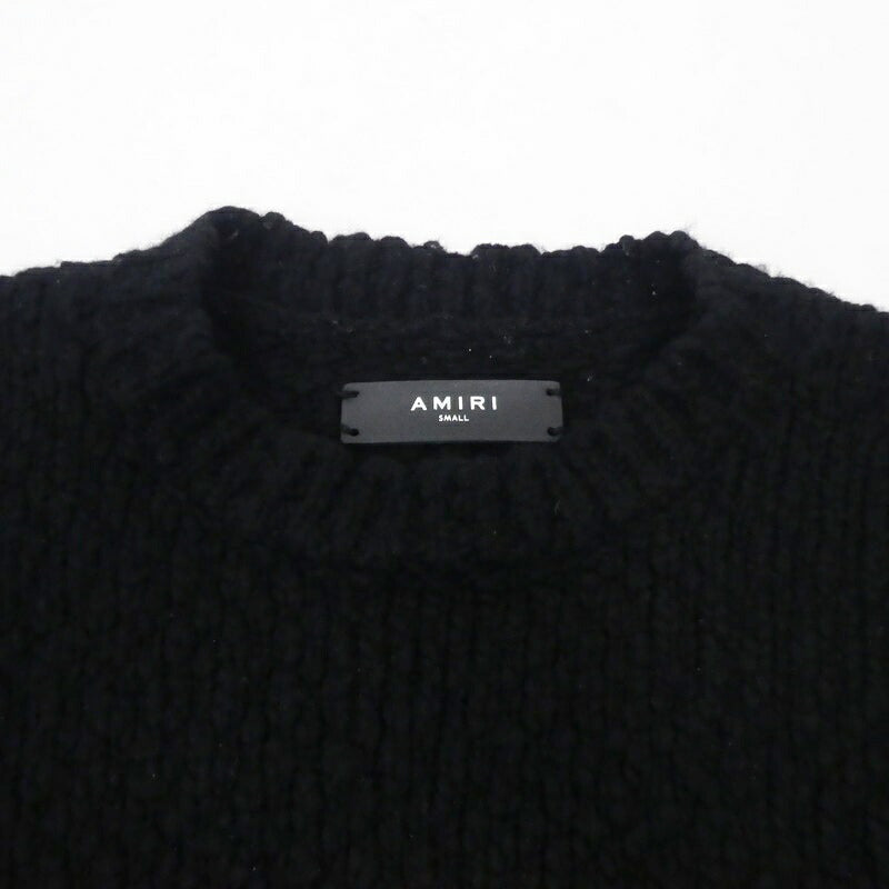 【中古】AMIRI | アミリ Lovers Oversized Wool Sweater セーター 73A-1395 ブラック サイズ:S
