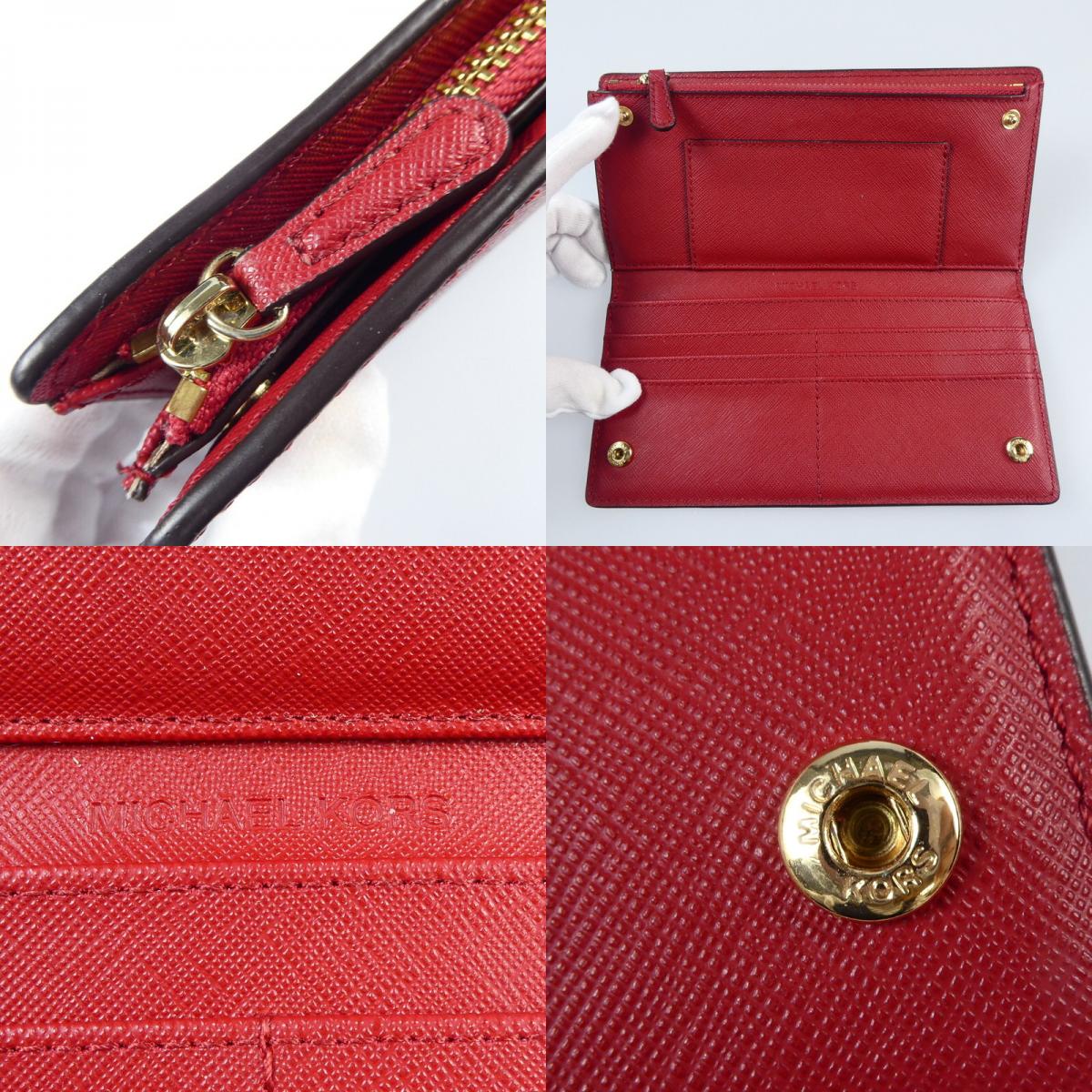 【中古】Michael Kors | マイケルコース JET SET TRAVEL 長財布 35F8GTVD7L レッド