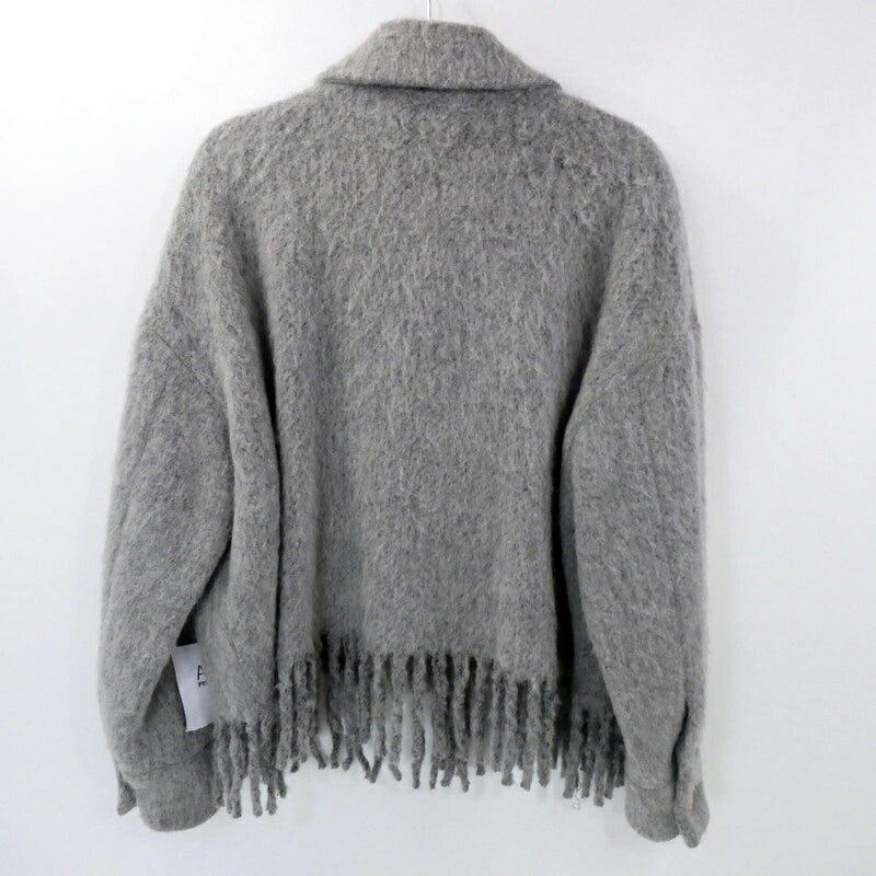 【中古】Palm Angels | パームエンジェルス Fringed Shirt Jacket Melange Grey その他アウター PWEA052F21FAB0010810 グレー サイズ:38