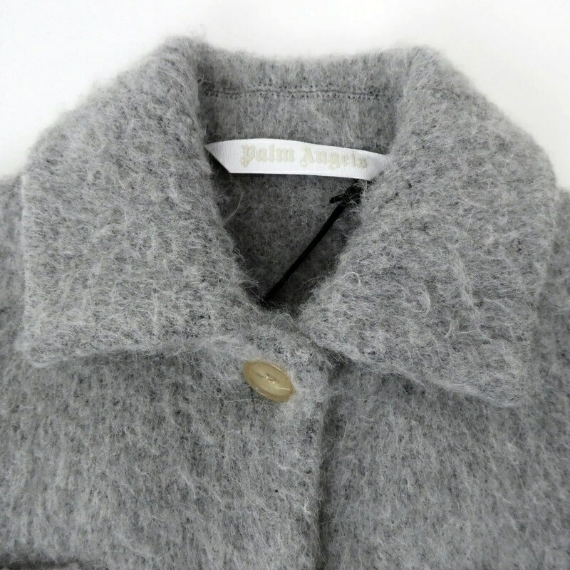 【中古】Palm Angels | パームエンジェルス Fringed Shirt Jacket Melange Grey その他アウター PWEA052F21FAB0010810 グレー サイズ:38