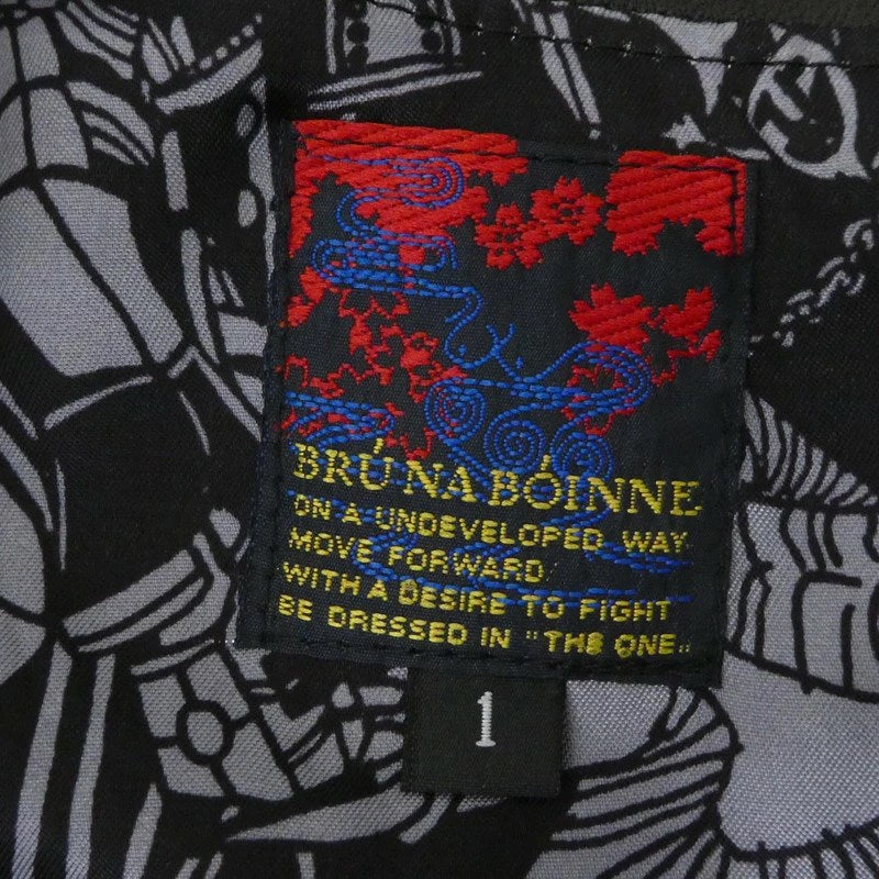【中古】BRU NA BOINNE | ブルーナボイン アランジャケット レザー 5080 ブラック サイズ:1