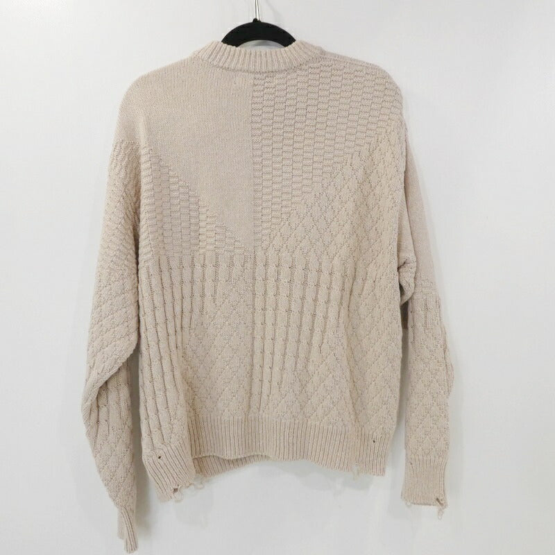 【中古】UNUSED | アンユーズド DAMAGED KNIT ニット US2325 ベージュ サイズ:1