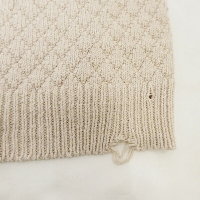 【中古】UNUSED | アンユーズド DAMAGED KNIT ニット US2325 ベージュ サイズ:1