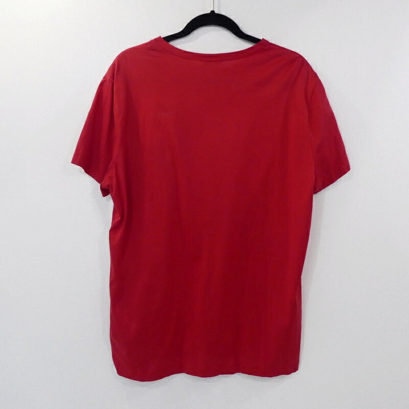 【中古】MONCLER | モンクレール /FOUNDED IN 1952 半袖Tシャツ 8C74610 レッド サイズ:XL
