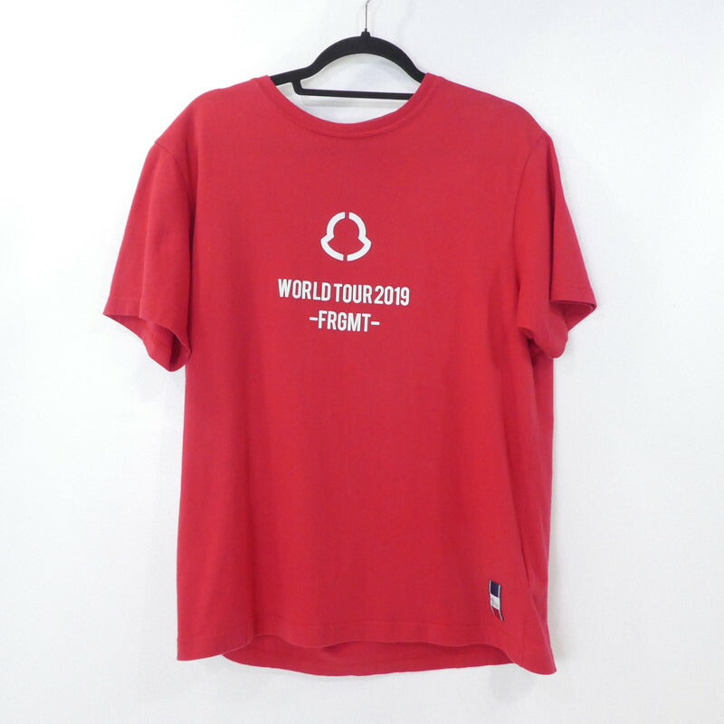 【中古】MONCLER | モンクレール 半袖Tシャツ レッド
