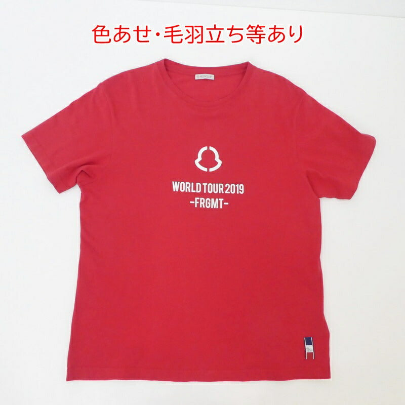 【中古】MONCLER | モンクレール 半袖Tシャツ レッド