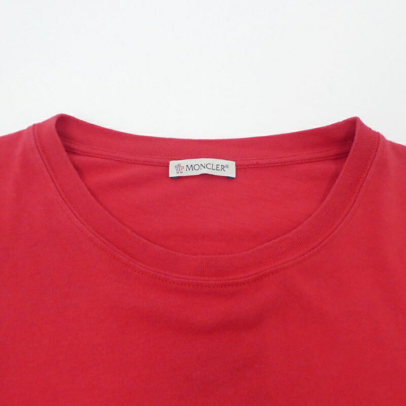 【中古】MONCLER | モンクレール 半袖Tシャツ レッド