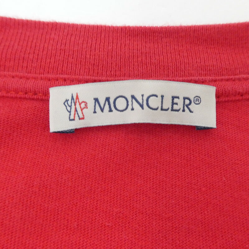 【中古】MONCLER | モンクレール 半袖Tシャツ レッド