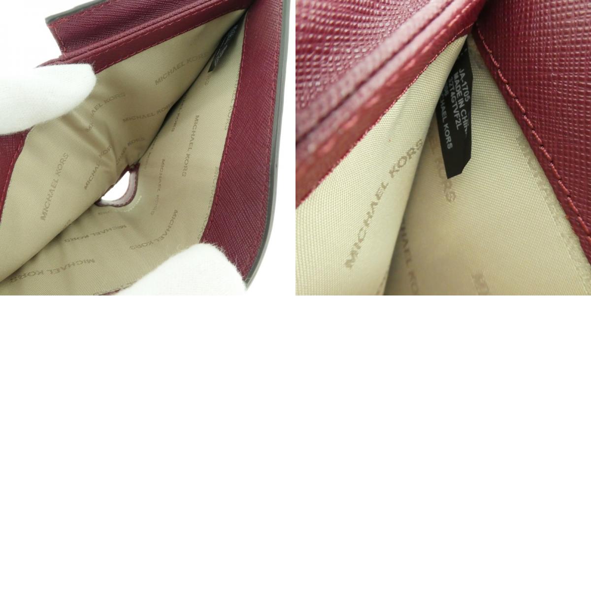 【中古】Michael Kors | マイケルコース 二つ折り財布 ボルドー/バーガンディー