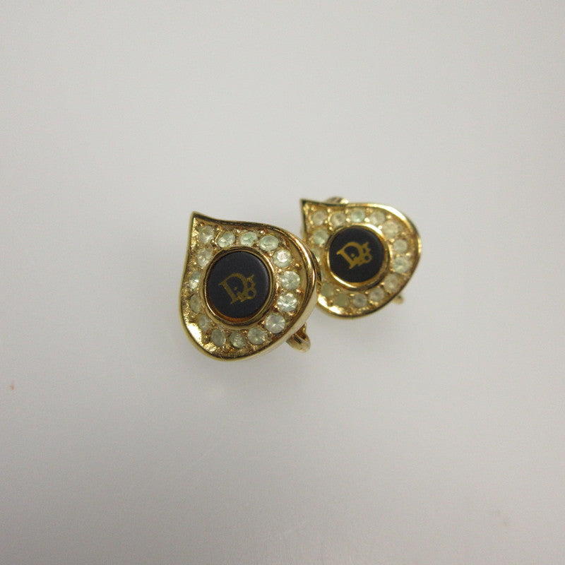 【中古】Christian Dior | クリスチャンディオール ラインストーン付きしずくモチーフ イヤリング