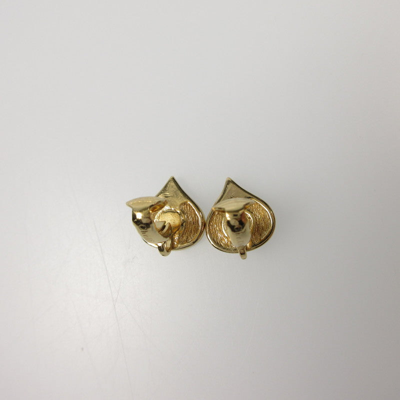【中古】Christian Dior | クリスチャンディオール ラインストーン付きしずくモチーフ イヤリング