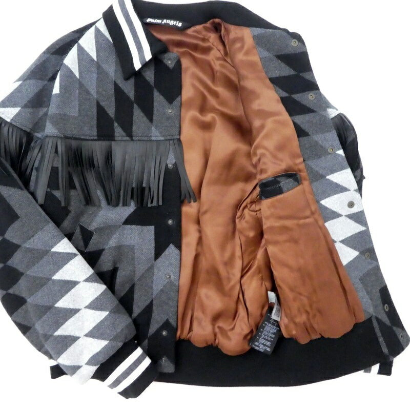【中古】Palm Angels | パームエンジェルス Arizona Fringed Bomber Jacket ミリタリーコート