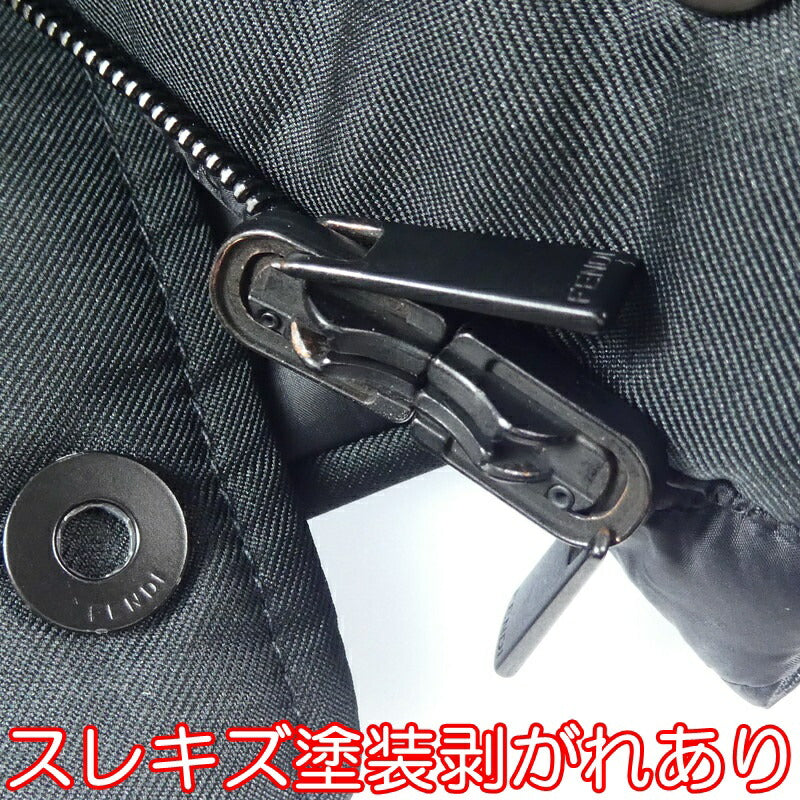 【中古】FENDI | フェンディ リバーシブルフーデッドジャケット その他アウター FW0901 92X ブラック サイズ:50