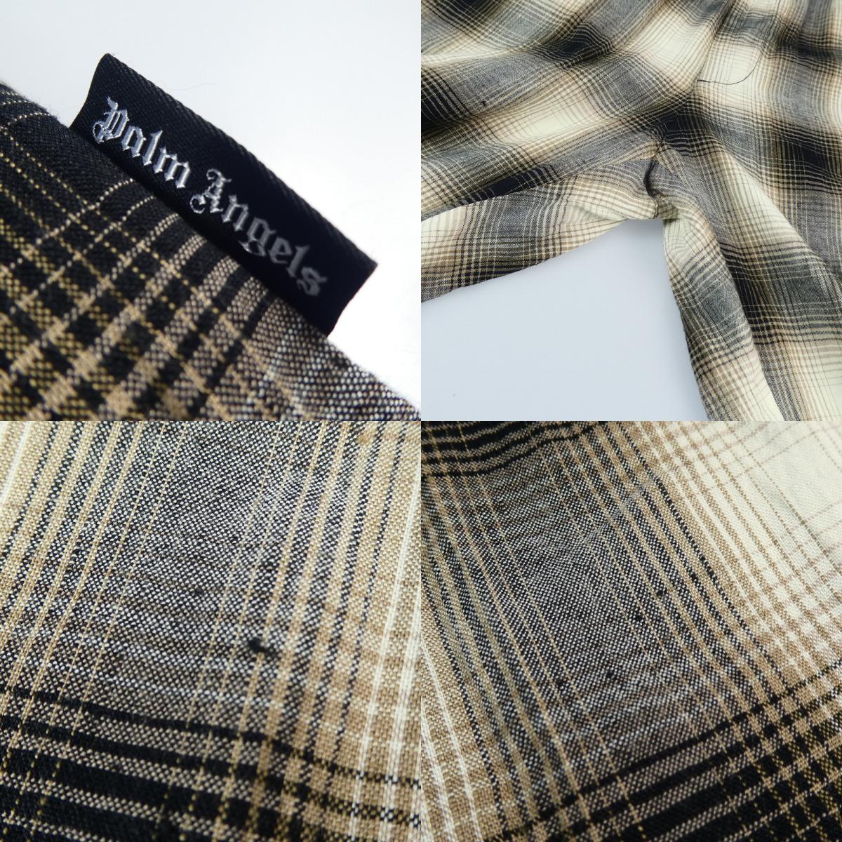 【中古】Palm Angels | パームエンジェルス Bleached Plaid Track Pants パンツ PMCG002S21FAB001 サイズ:46