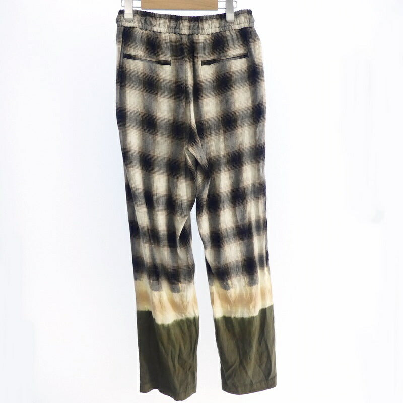 【中古】Palm Angels | パームエンジェルス Bleached Plaid Track Pants パンツ PMCG002S21FAB001 サイズ:46
