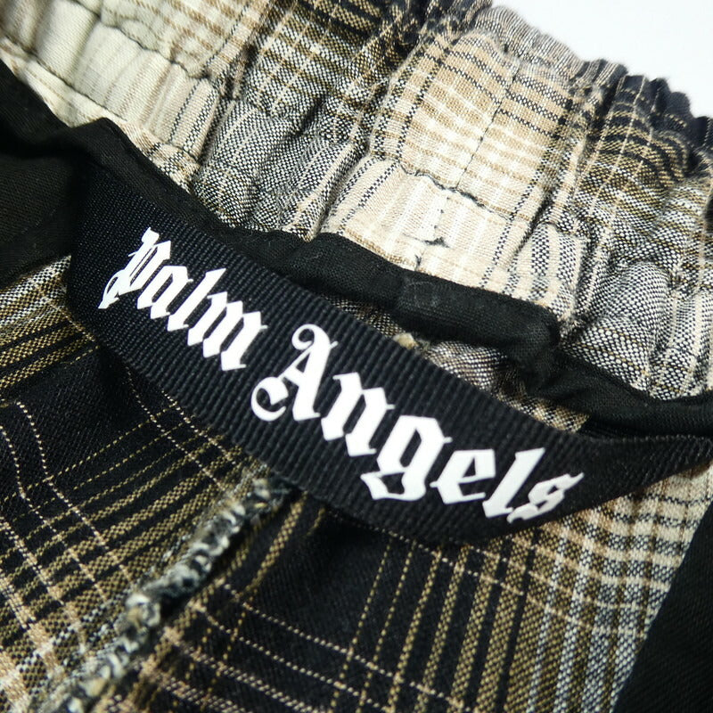 【中古】Palm Angels | パームエンジェルス Bleached Plaid Track Pants パンツ PMCG002S21FAB001 サイズ:46