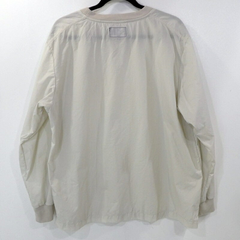 【中古】THE NORTH FACE PURPLE LABEL | ザノースフェイスパープルレーベル L/S Logo Woven Tee 長袖Tシャツ NP2119N グレー サイズ:M