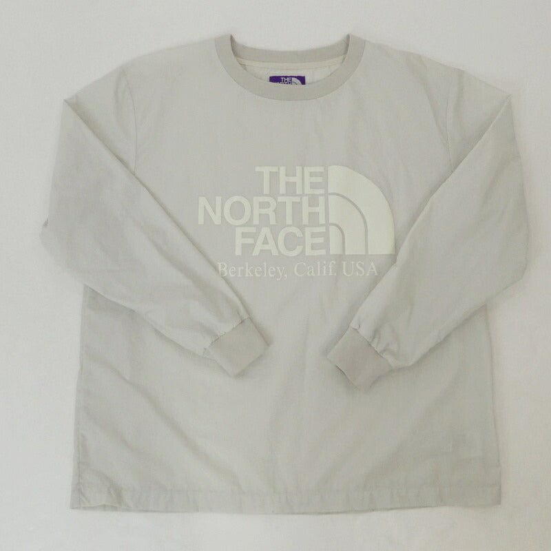 【中古】THE NORTH FACE PURPLE LABEL | ザノースフェイスパープルレーベル L/S Logo Woven Tee 長袖Tシャツ NP2119N グレー サイズ:M