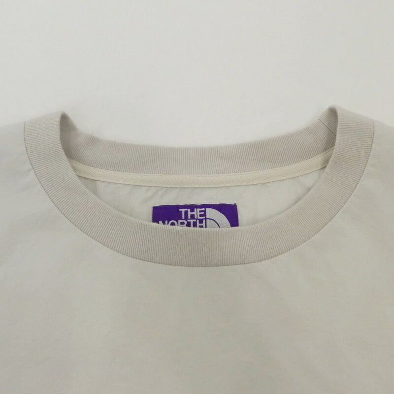 【中古】THE NORTH FACE PURPLE LABEL | ザノースフェイスパープルレーベル L/S Logo Woven Tee 長袖Tシャツ NP2119N グレー サイズ:M