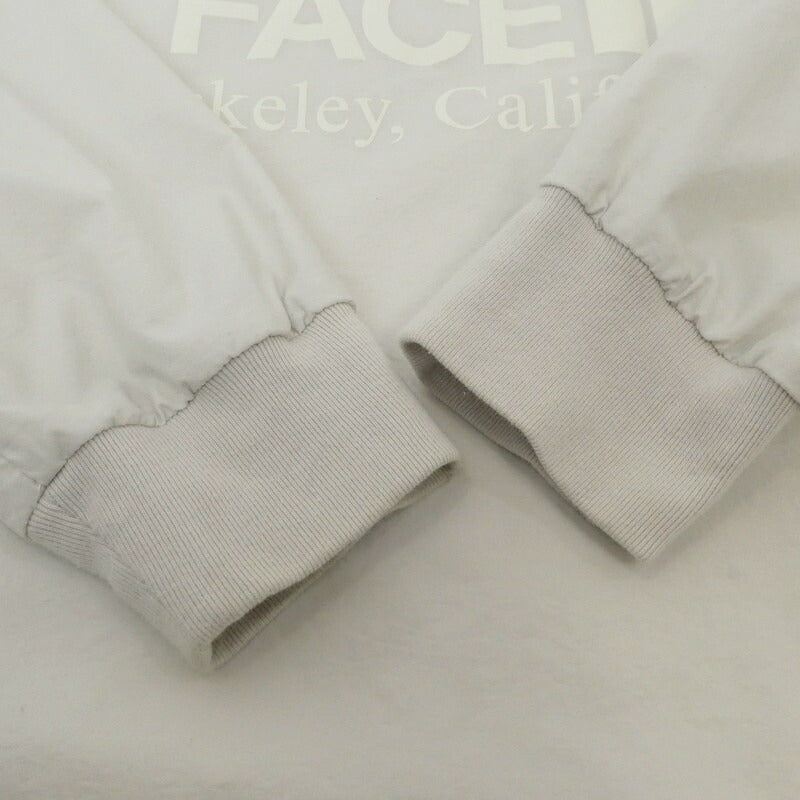 【中古】THE NORTH FACE PURPLE LABEL | ザノースフェイスパープルレーベル L/S Logo Woven Tee 長袖Tシャツ NP2119N グレー サイズ:M