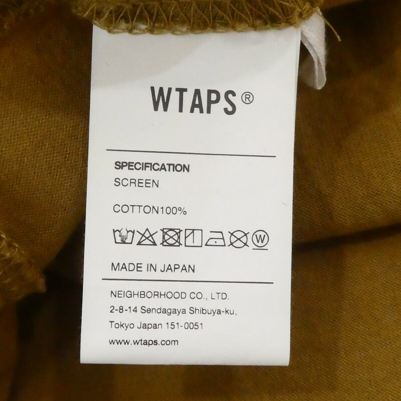 【中古】W)TAPS | ダブルタップス WTVUA?SCREEN?LS?TEE 長袖Tシャツ 212PCDT-LT03S ブラウン サイズ:3